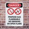 Signmission Propane Gas Flammable Danger Sign, Plastic, 7in W x 10in L, 2PK OS-2PACK-DS-P-710-V-1539 - alternate 6